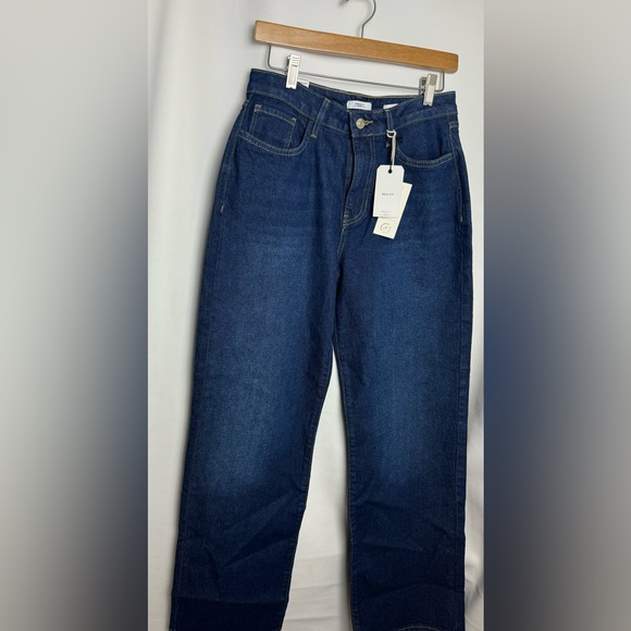 Forever 21 90’s fit pinch waist loose fit relaxed leg NWT 27 Blue Denim Jeans - Picture 1 of 7